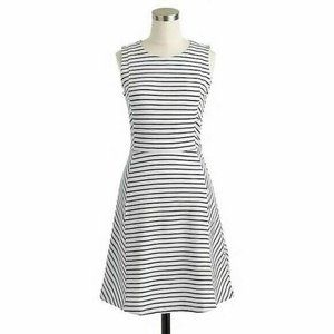J.Crew Fit & Flare Dress in Ponte Stripe